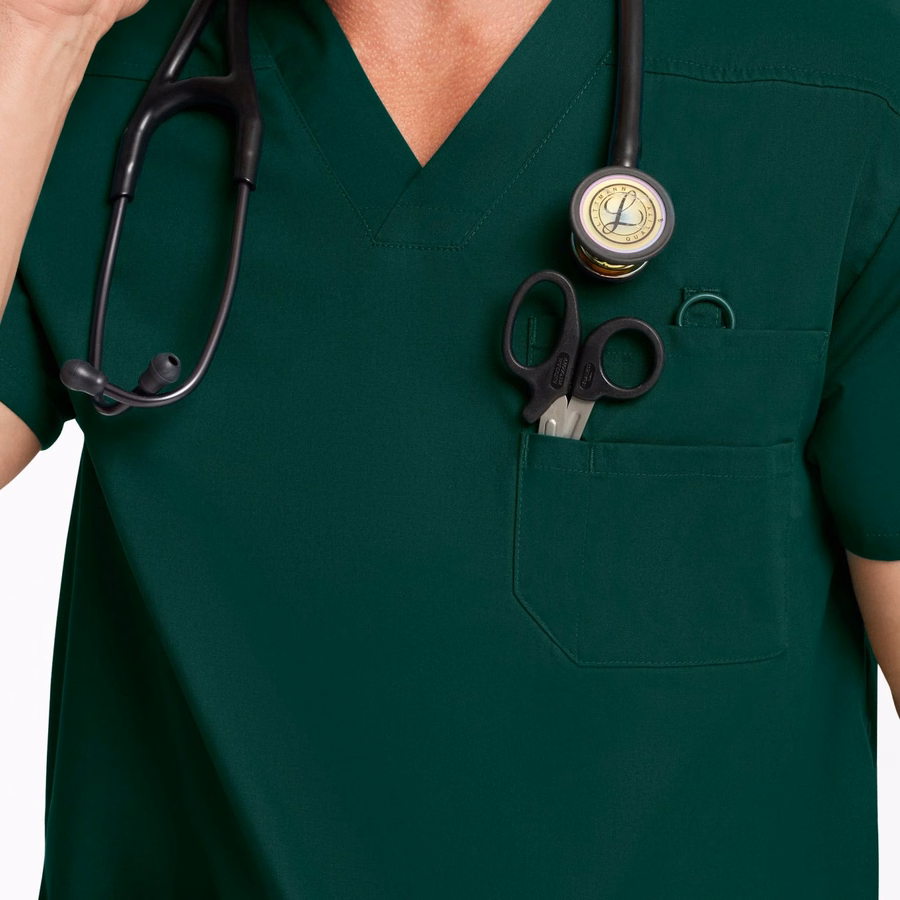 Bluză medicală EDS Signature cu decolteu în V pentru bărbați
