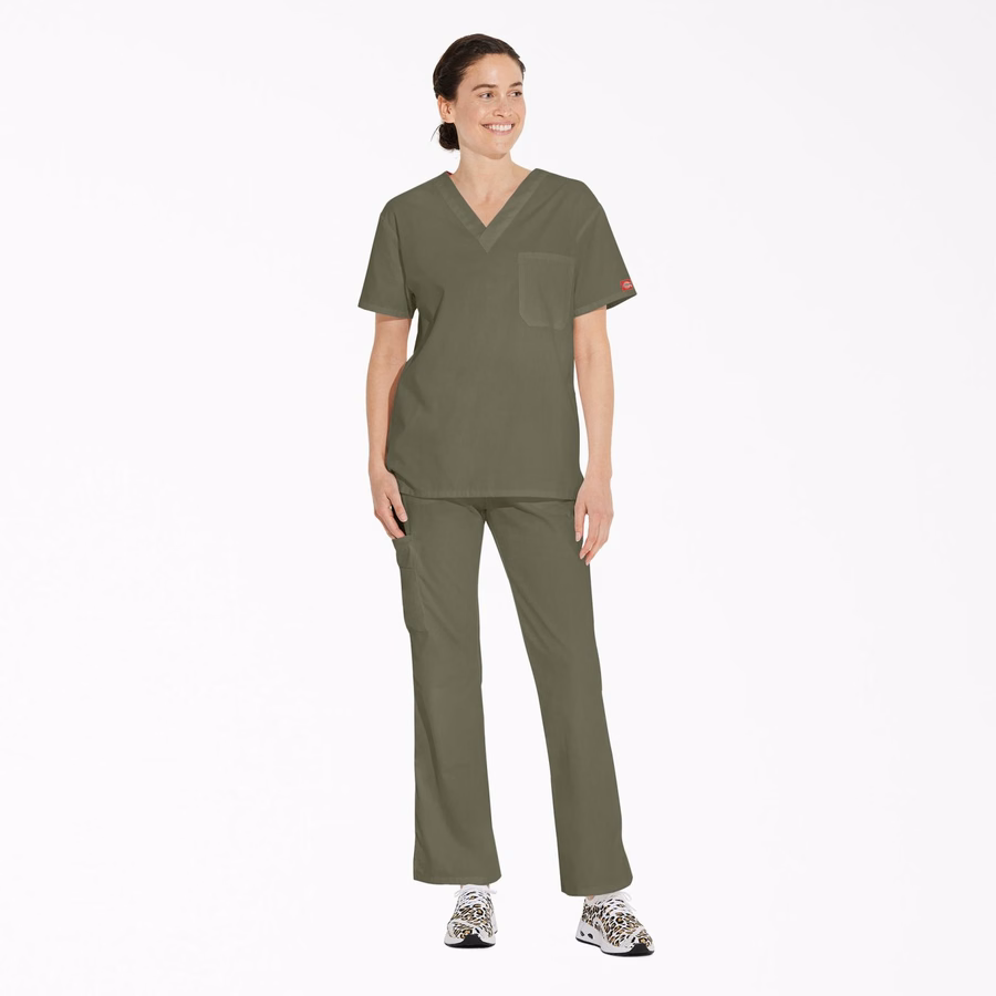 Bluză medicală unisex EDS Signature cu decolteu în V