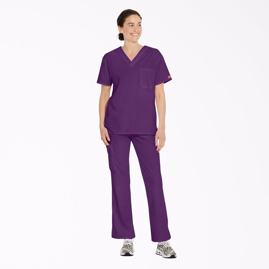 Bluză medicală unisex EDS Signature cu decolteu în V