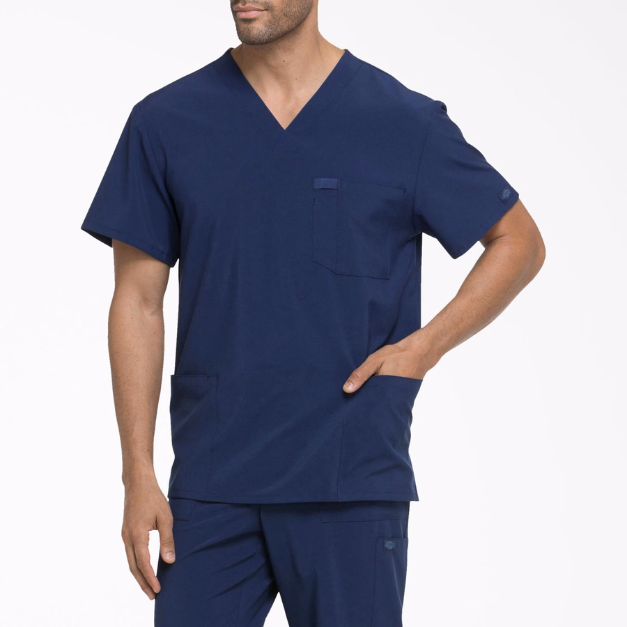 Bluză medicală EDS Essentials cu decolteu în V pentru bărbați