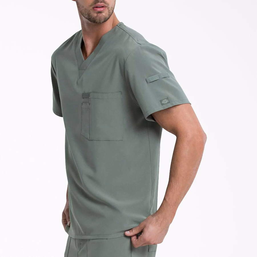 Bluză medicală EDS Essentials cu decolteu în V, pentru bărbați