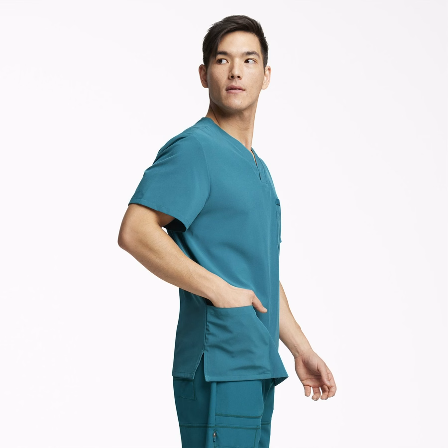 Bluză medicală EDS Essentials cu decolteu în V pentru bărbați