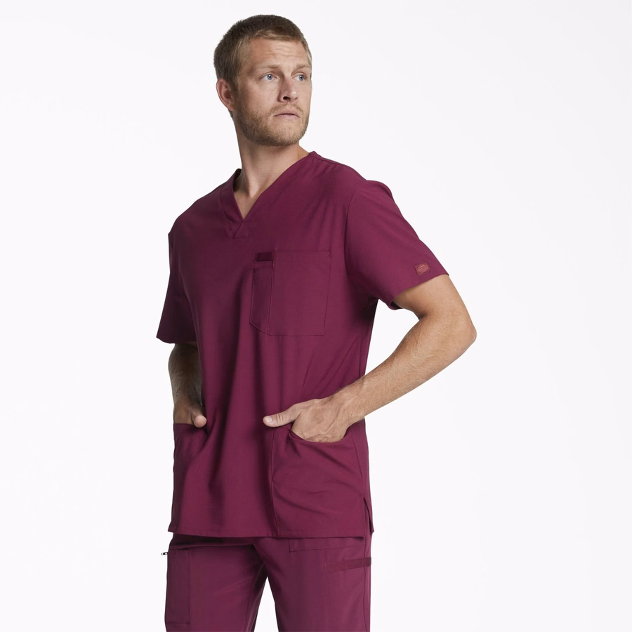 Bluză medicală EDS Essentials cu decolteu în V pentru bărbați
