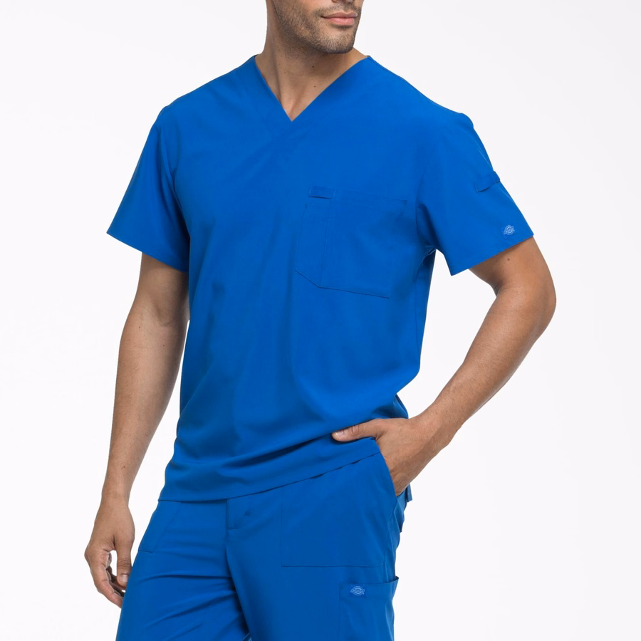 Bluză medicală EDS Essentials cu decolteu în V, pentru bărbați