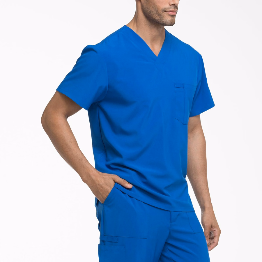 Bluză medicală EDS Essentials cu decolteu în V, pentru bărbați