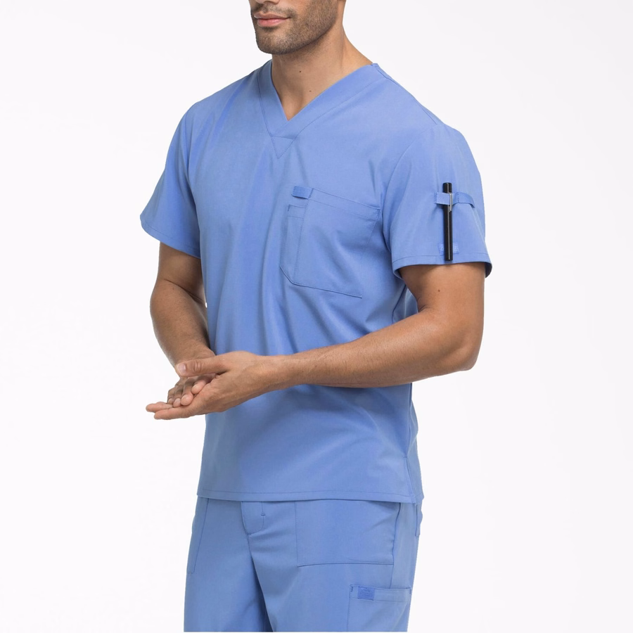 Bluză medicală EDS Essentials cu decolteu în V, pentru bărbați