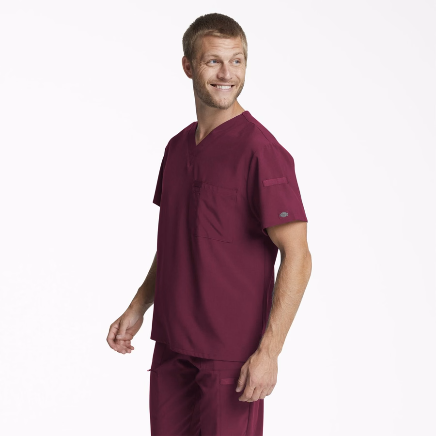 Bluză medicală EDS Essentials cu decolteu în V, pentru bărbați