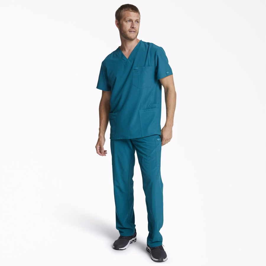 Bluză medicală EDS Essentials cu decolteu în V, pentru bărbați