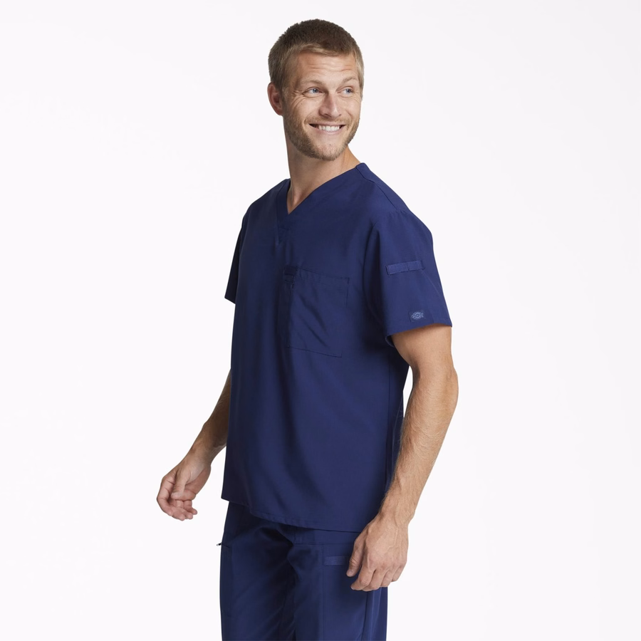 Bluză medicală EDS Essentials cu decolteu în V, pentru bărbați