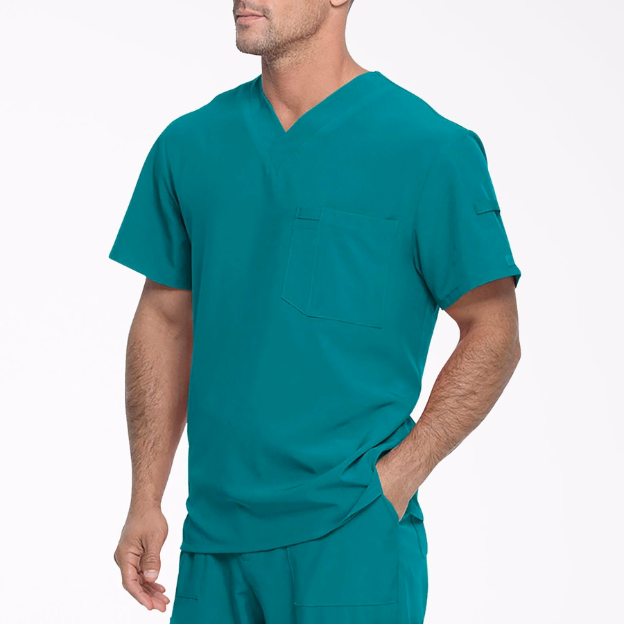 Bluză medicală EDS Essentials cu decolteu în V, pentru bărbați