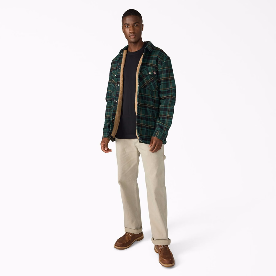 Jachetă tip cămașă din flanel, hidrofugă, căptușită cu fleece