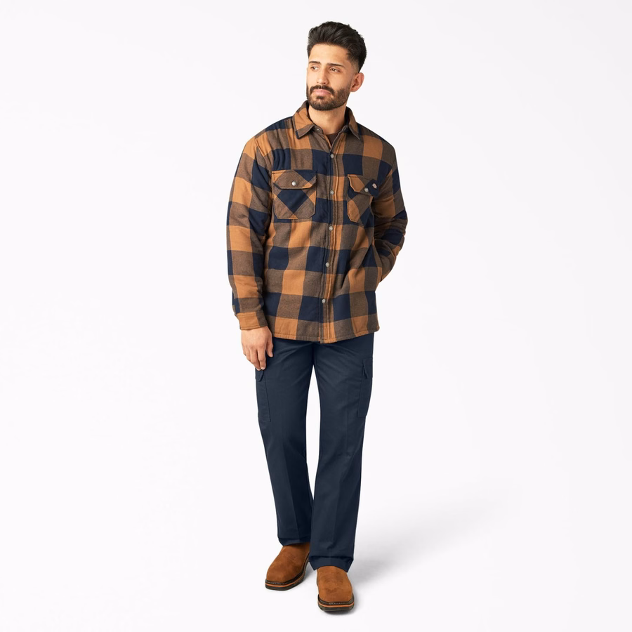 Jachetă tip cămașă din flanel, hidrofugă, căptușită cu fleece