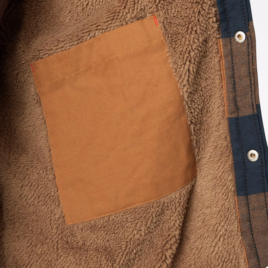 Jachetă tip cămașă din flanel, hidrofugă, căptușită cu fleece