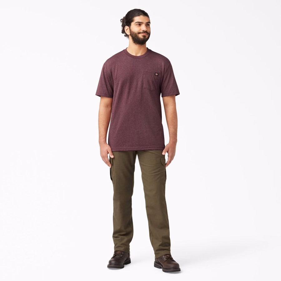 Tricou gros, cu mânecă scurtă și buzunar, stil knee
