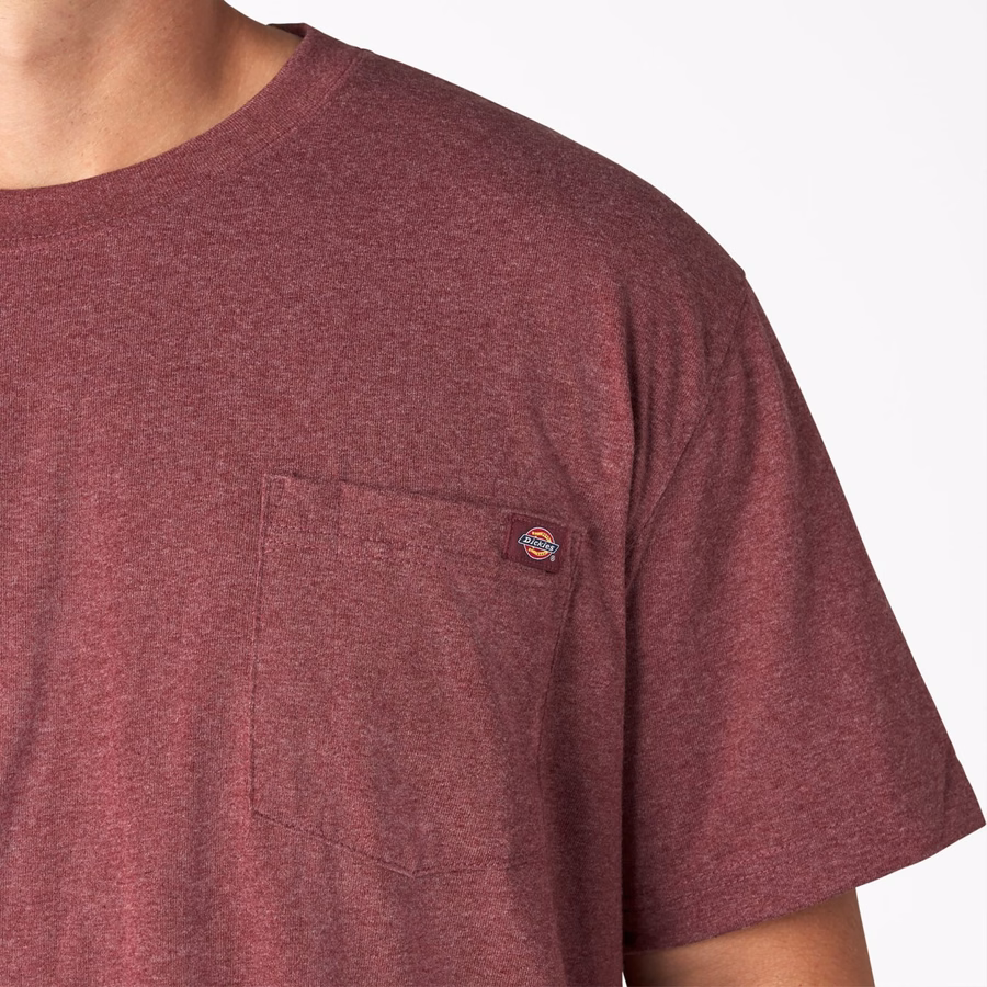 Tricou gros, cu mânecă scurtă și buzunar, stil knee