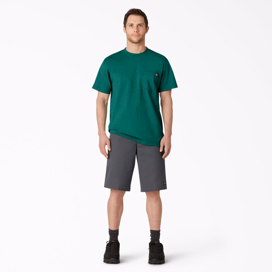 Tricou gros, cu mânecă scurtă și buzunar, stil knee