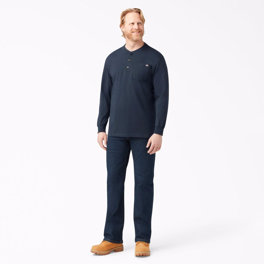 Tricou Henley cu mânecă lungă, gros