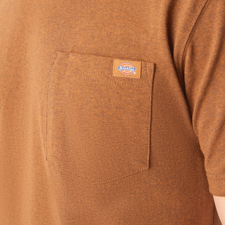Tricou gros, cu mânecă scurtă și buzunar, stil knee