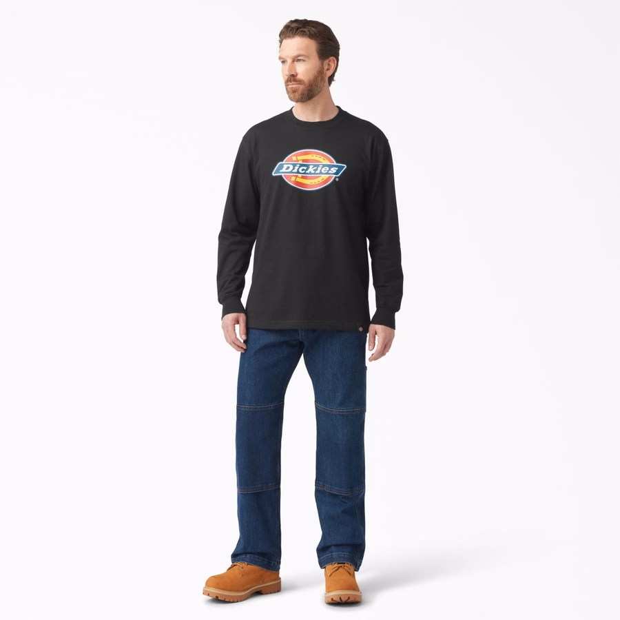 Tricou cu mânecă lungă și logo grafic tricolor