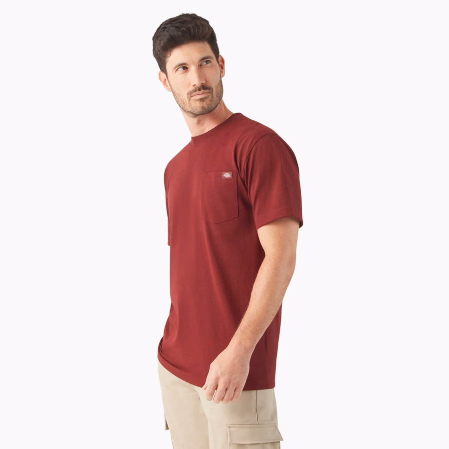 Tricou gros, cu mânecă scurtă și buzunar, stil knee