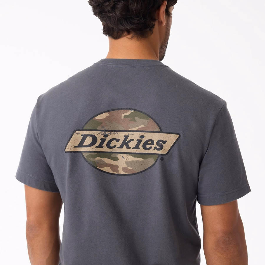 Tricou cu mânecă scurtă și logo camuflaj