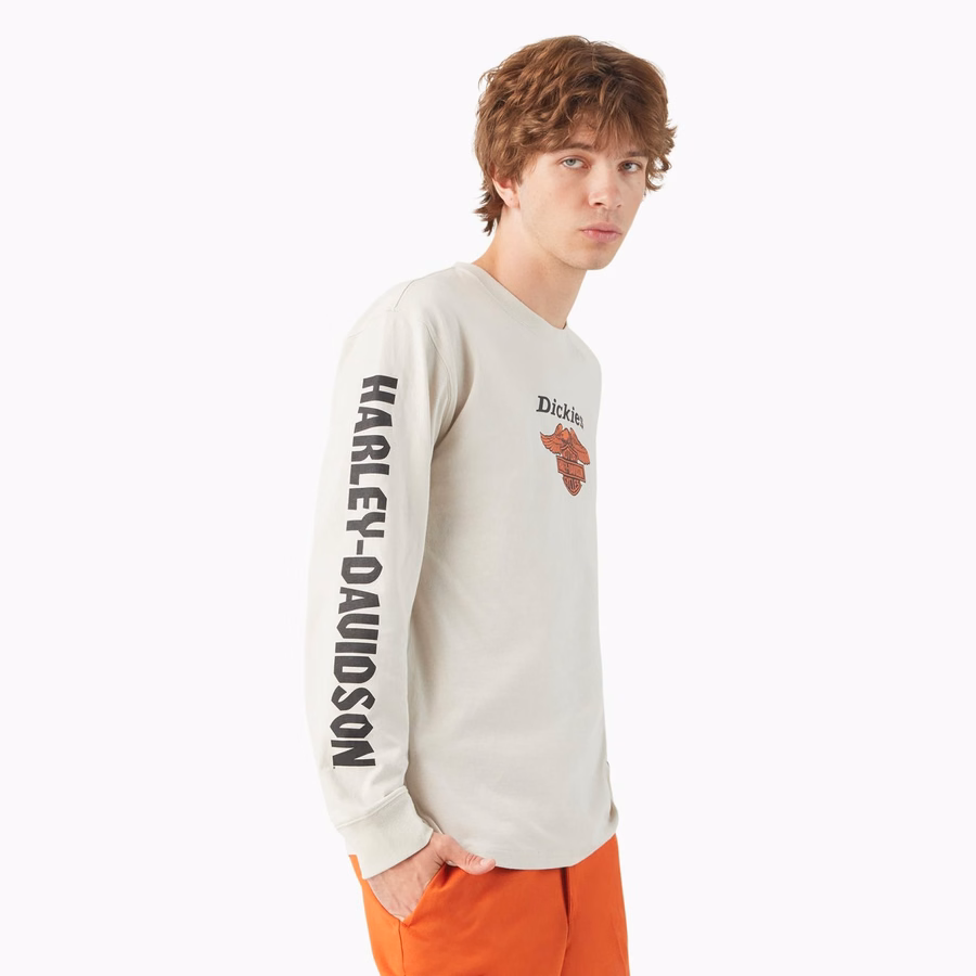 Tricou Dickies x Harley-Davidson Heavyweight cu mânecă lungă Eagle