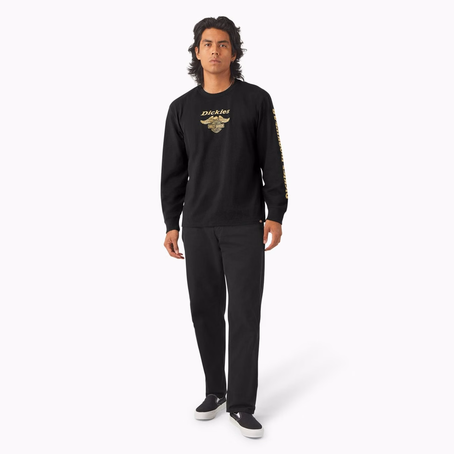 Tricou Dickies x Harley-Davidson Heavyweight cu mânecă lungă Eagle