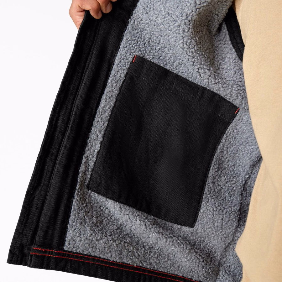 Vestă Duck Canvas cu fir lung și căptușită cu fleece