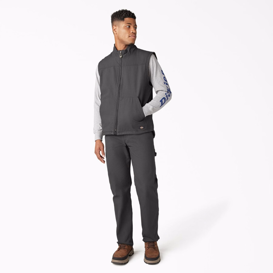Vestă Duck Canvas cu fir lung și căptușită cu fleece