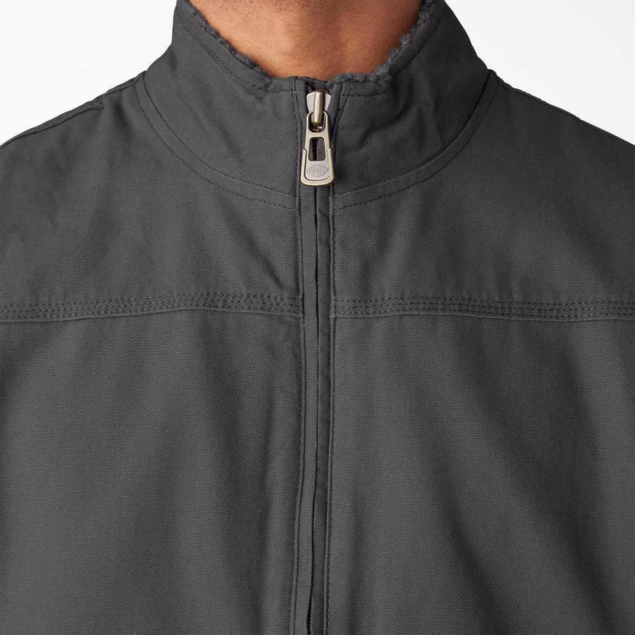 Vestă Duck Canvas cu fir lung și căptușită cu fleece