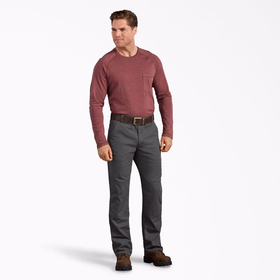 Pantaloni FLEX Regular Fit Duck cu croială dublă la genunchi