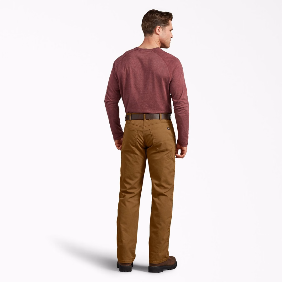 Pantaloni FLEX Regular Fit Duck cu croială dublă la genunchi