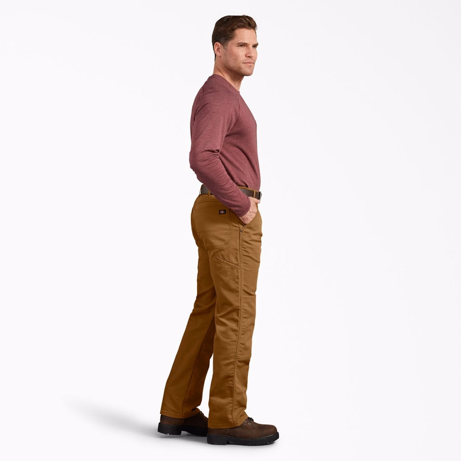 Pantaloni FLEX Regular Fit Duck cu croială dublă la genunchi