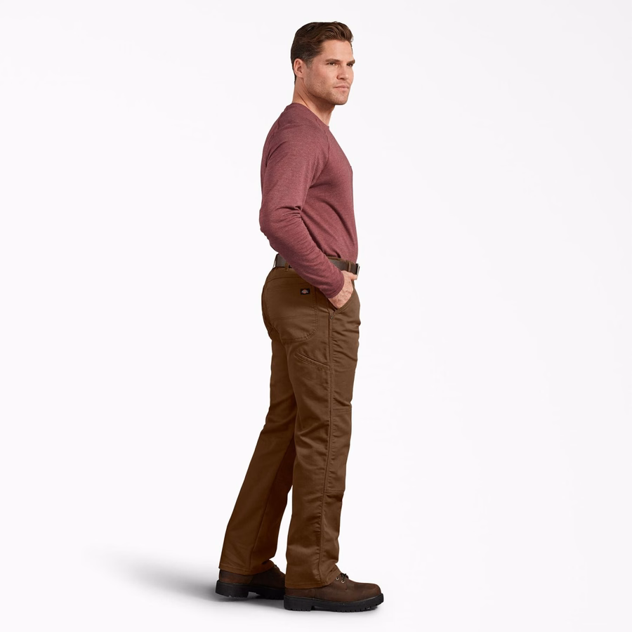 Pantaloni FLEX Regular Fit Duck cu croială dublă la genunchi