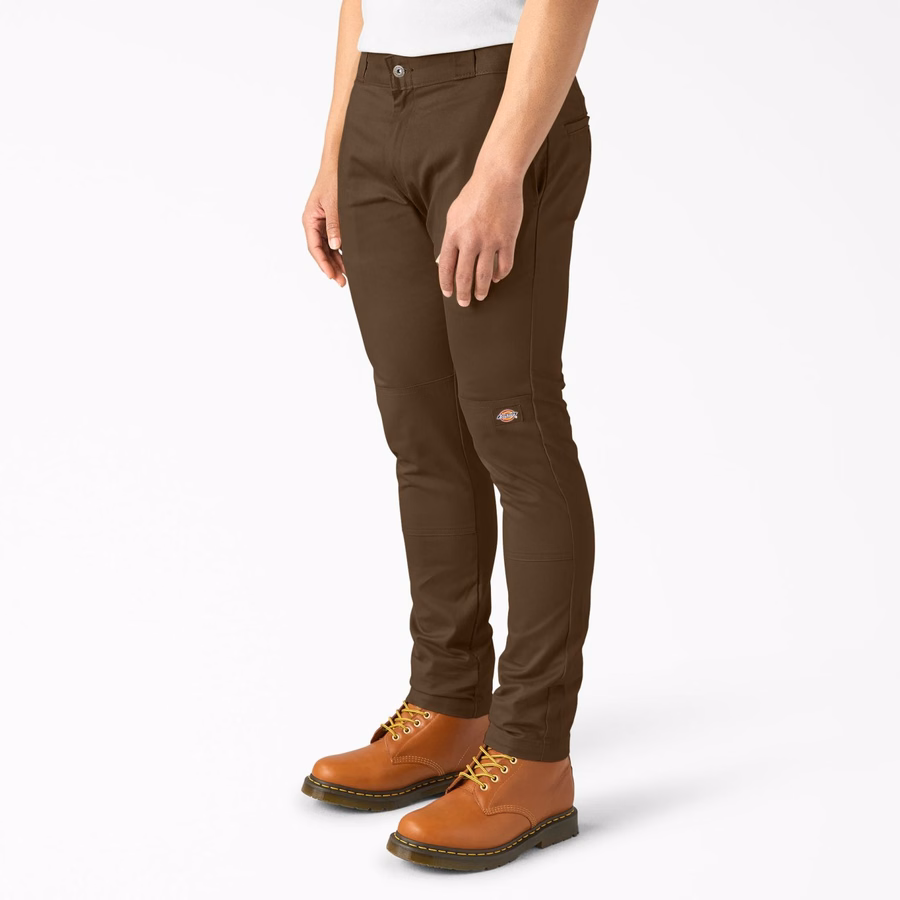 Pantaloni de lucru FLEX Skinny Fit până la genunchi dubli