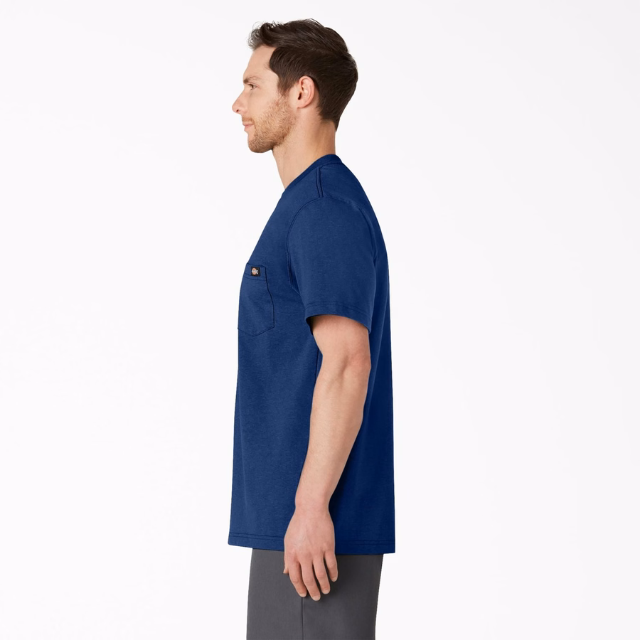 Tricou gros, cu mânecă scurtă și buzunar, stil knee