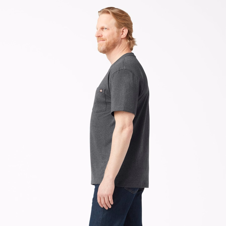 Tricou gros, cu mânecă scurtă și buzunar, stil knee