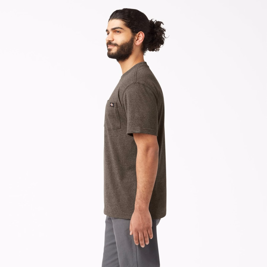 Tricou gros, cu mânecă scurtă și buzunar, stil knee