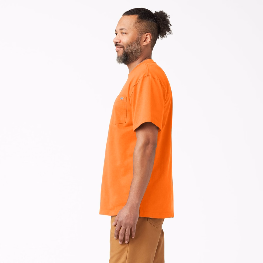 Tricou neon rezistent cu mânecă scurtă și buzunar
