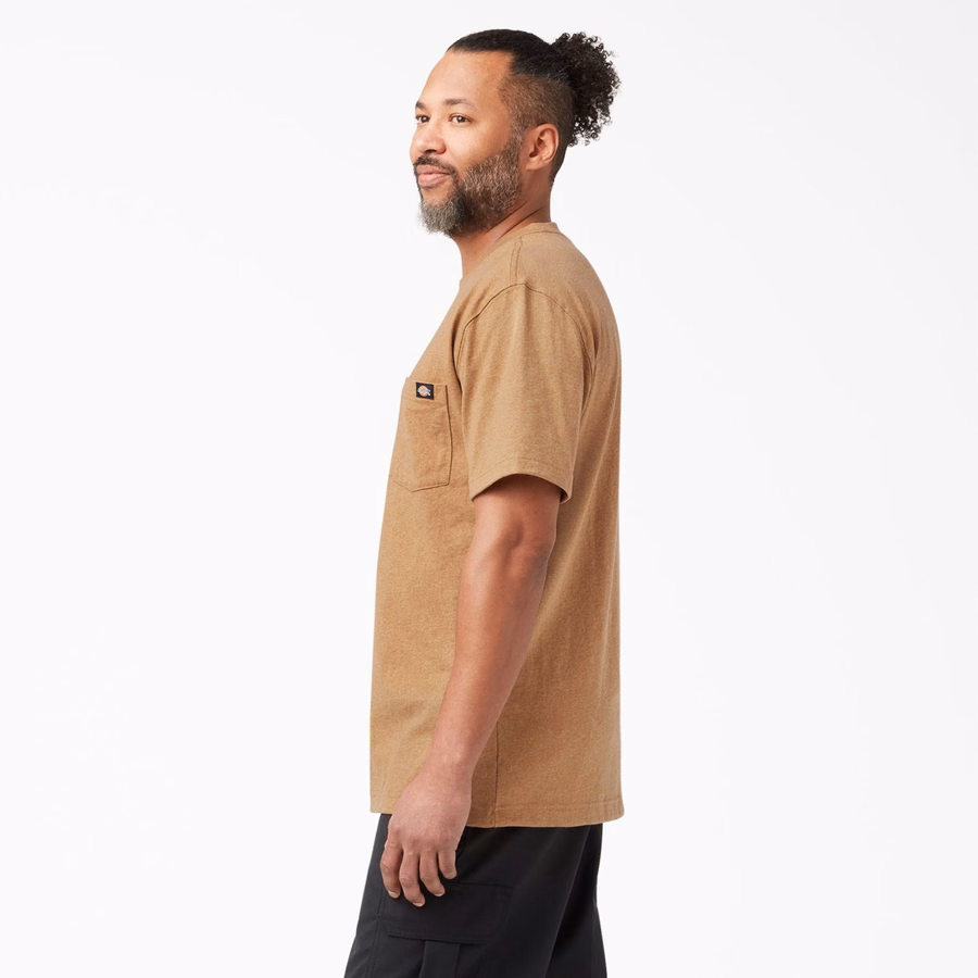 Tricou gros, cu mânecă scurtă și buzunar, stil knee