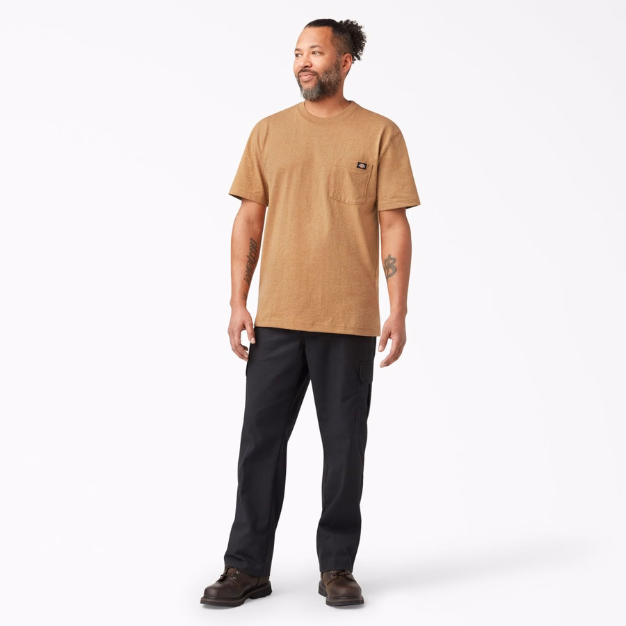 Tricou gros, cu mânecă scurtă și buzunar, stil knee