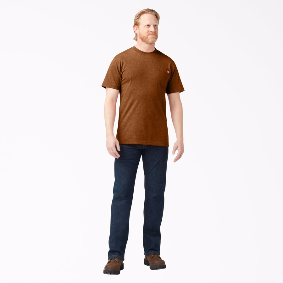 Tricou gros, cu mânecă scurtă și buzunar, stil knee