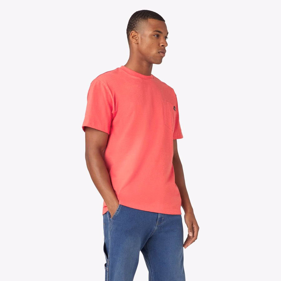 Tricou gros, cu mânecă scurtă și buzunar, stil knee