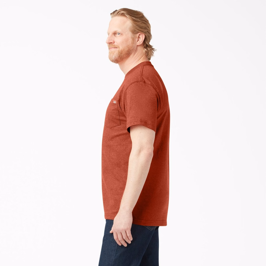 Tricou gros, cu mânecă scurtă și buzunar, stil knee