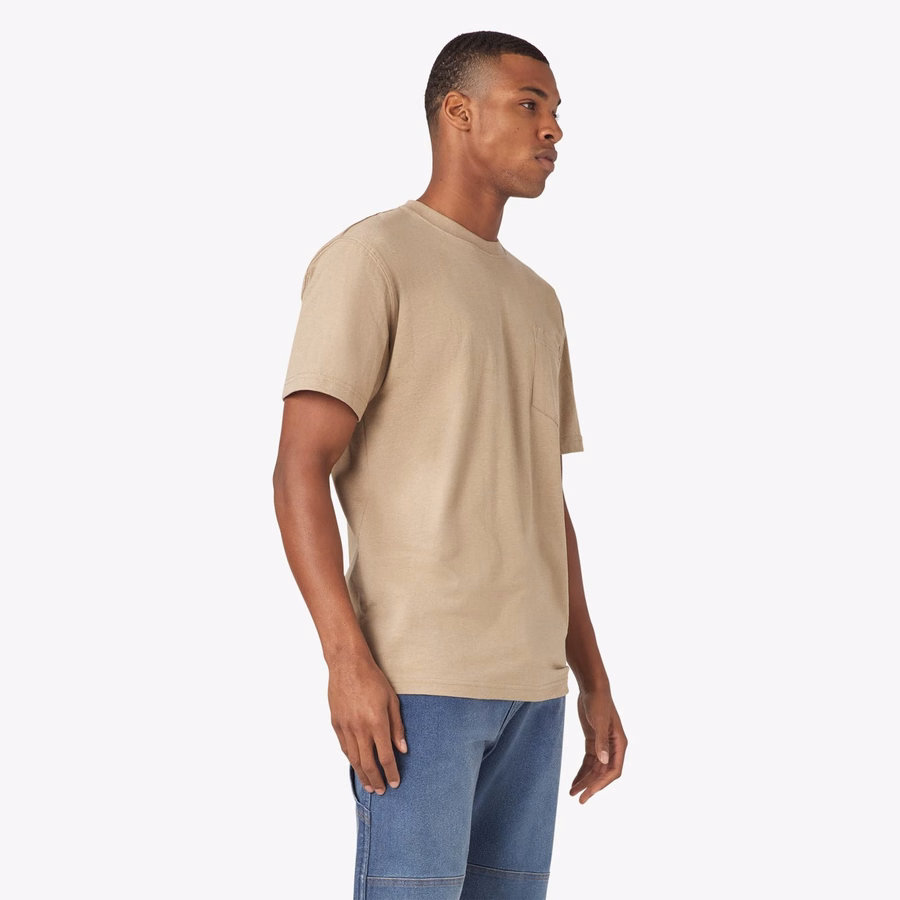 Tricou gros, cu mânecă scurtă și buzunar, stil knee