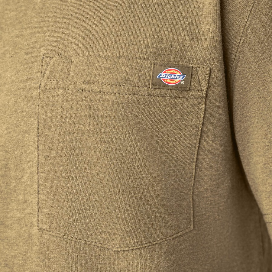 Tricou gros, cu mânecă scurtă și buzunar, stil knee