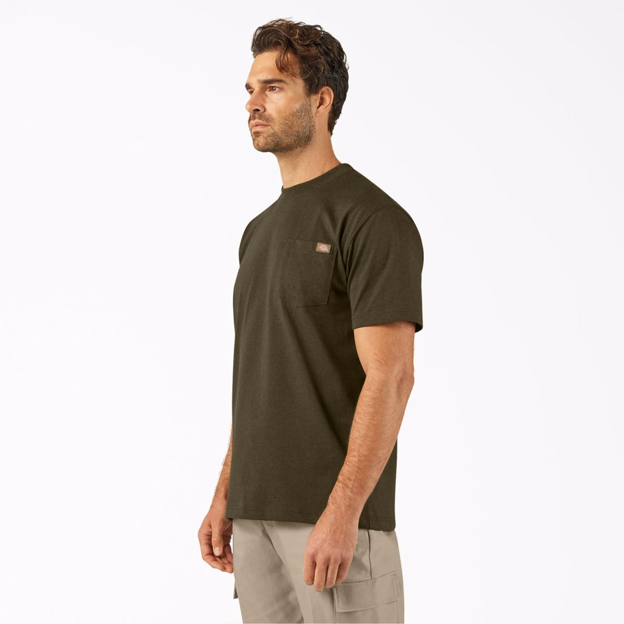 Tricou gros, cu mânecă scurtă și buzunar, stil knee