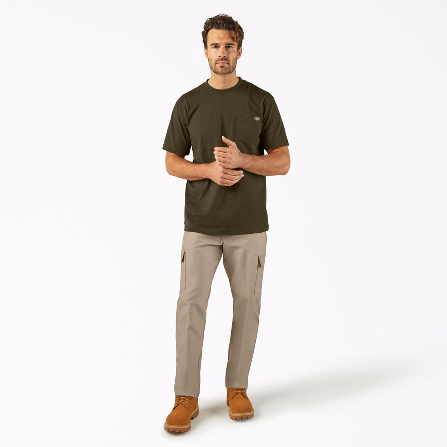 Tricou gros, cu mânecă scurtă și buzunar, stil knee