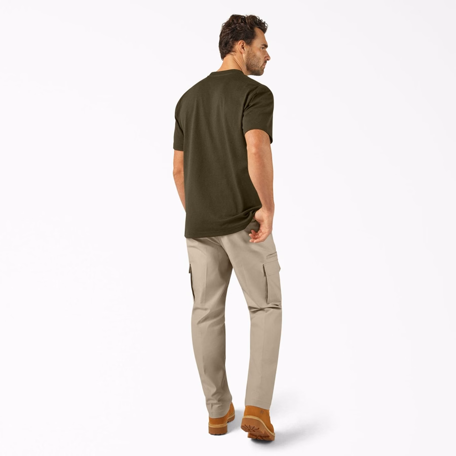 Tricou gros, cu mânecă scurtă și buzunar, stil knee