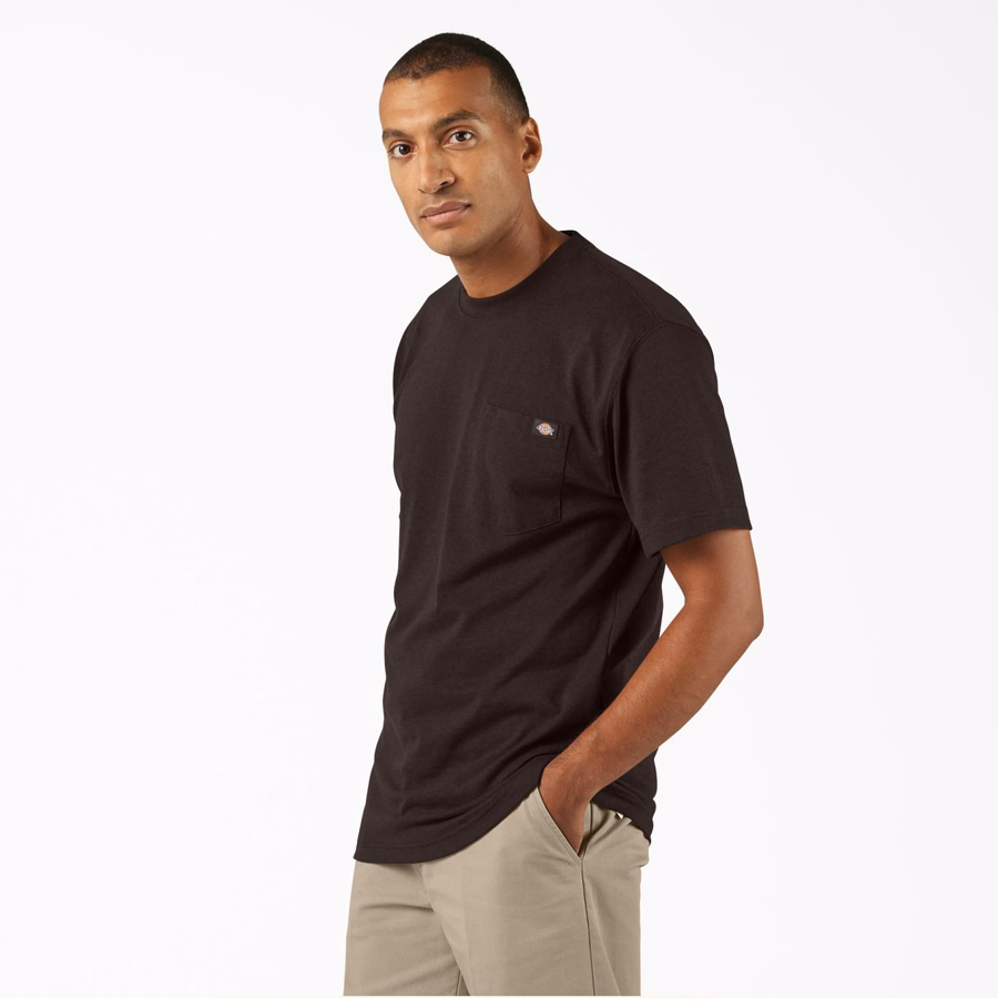 Tricou gros, cu mânecă scurtă și buzunar, stil knee